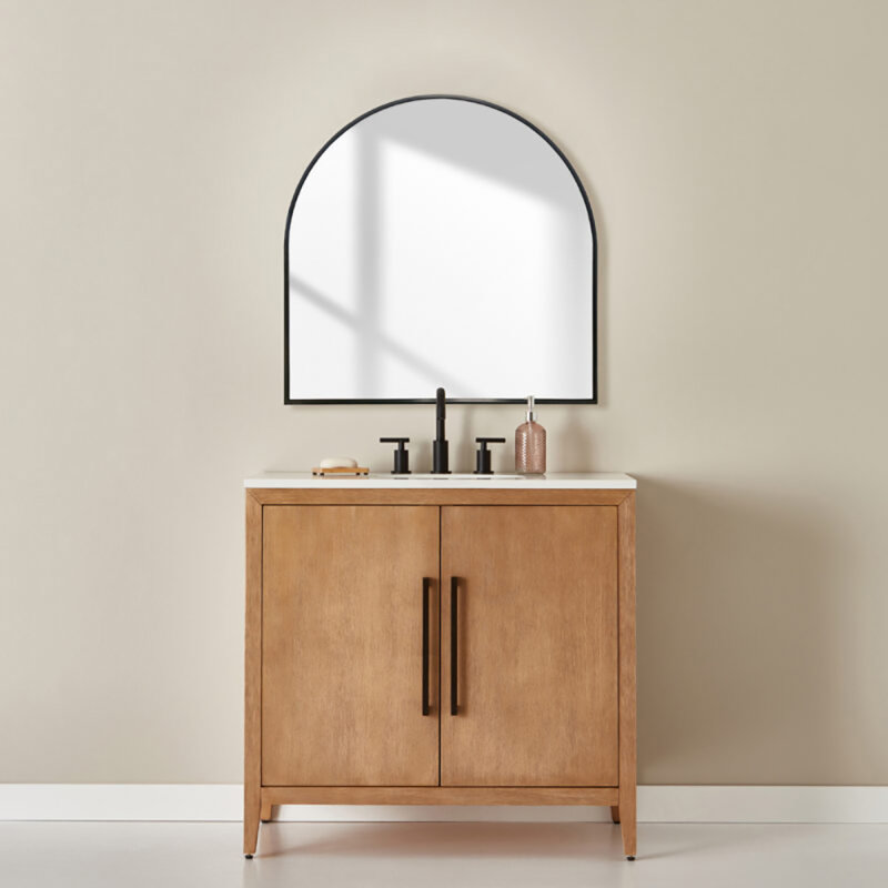 Miroir Rowan - noir mat, Noir mat