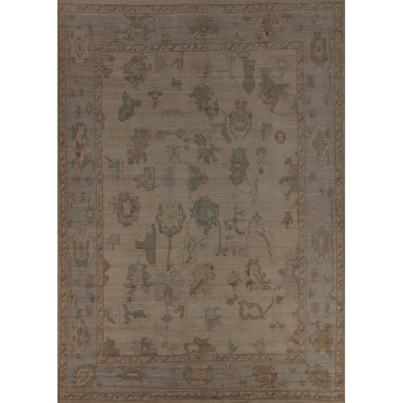Vegetable Dye Oushak Turkish Area Rug