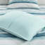 Édredon 6 pièces avec édredon double / grand imprimé. Bande d'aquarelle sereine. Microfibre douce pour une nuit confortable. Draps polyvalents. Lit relaxant. Lavable à la machine-131220301