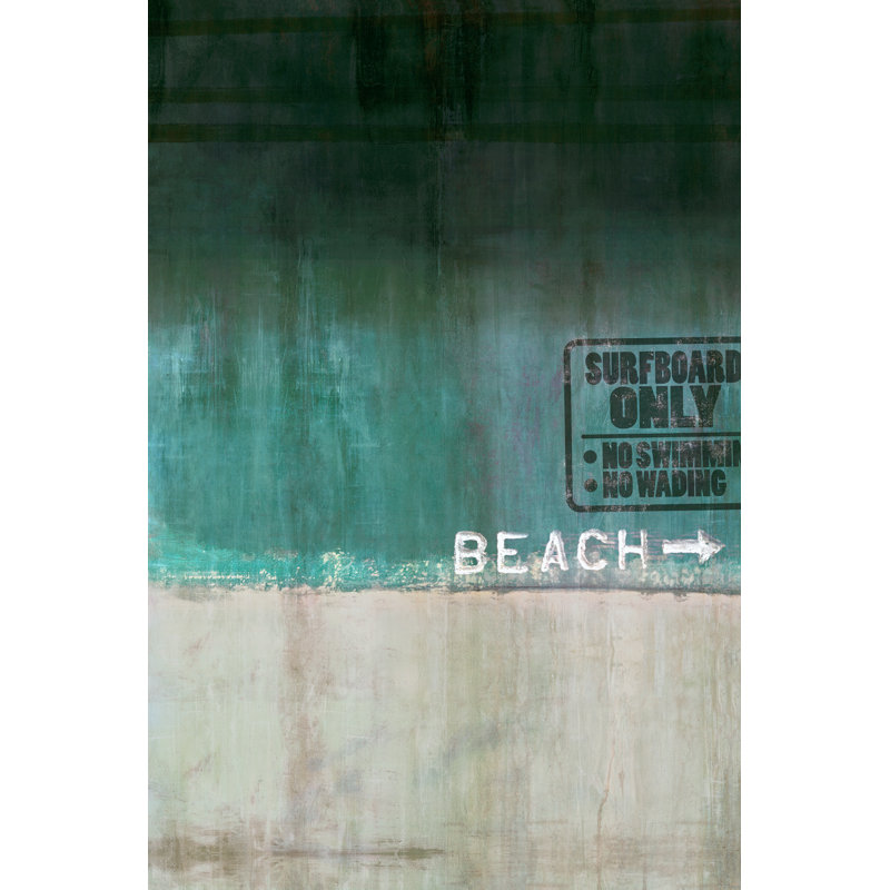 Plage l - reproduction d'art textuel, Gel coupé au couteau, H 45 po x l 30 po