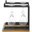 Metal Tabletop Wine Glass Rack in Black/Dark Brown-2048063084
