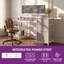 Metal Base Computer Desk with Power Outlet-649229858