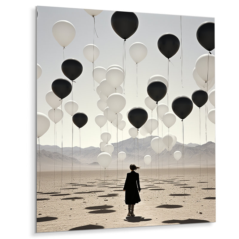 «Minimalisme Deset Balloon Scenery» sur, H 32 po x l 16 po x P 1 po