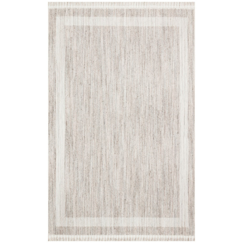 Tapis gris tissé à la machine Ullrich, Rectangle 2 pi 7 po x 4 pi 11 po