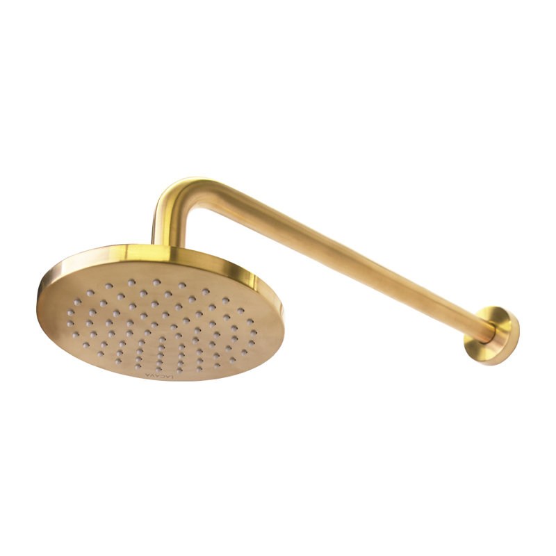 Arch Minimal Rain Fixed Shower Head, Brushed Gold