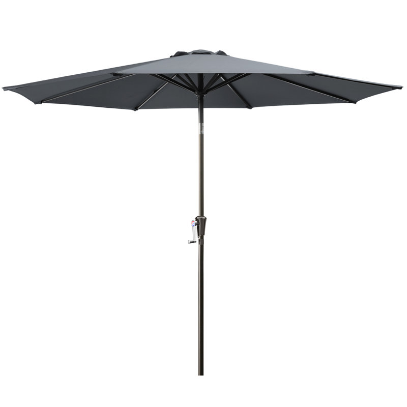  Parasol d'extérieur 90 po, Gris