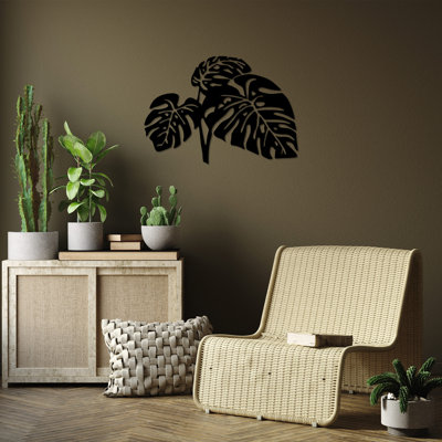 Stylish Black Metal Wall Art Decor, 27.6 x 19.3 inches | 100% Metal Construction, Thickness: 0.06 inches | Lightweight at 3.9 lbs, Easy to Hang with Built-In Mounting | Perfect for Home, Office & Creative Spaces