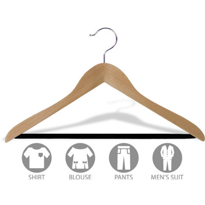Yearby Wood Non-Slip Standard Hanger