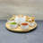 Elama 8 Piece Appetizer Condiment Serving Set with 4 Serving Dishes with Spoon, and Bamboo Tray