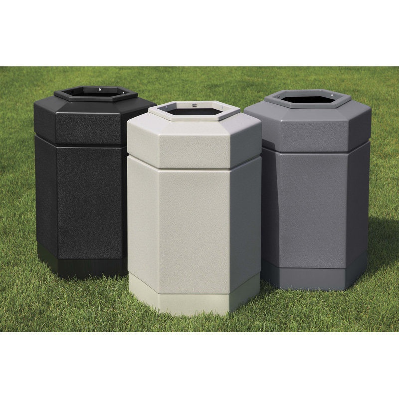 Poubelle PolyTec 30 gallons, Gris