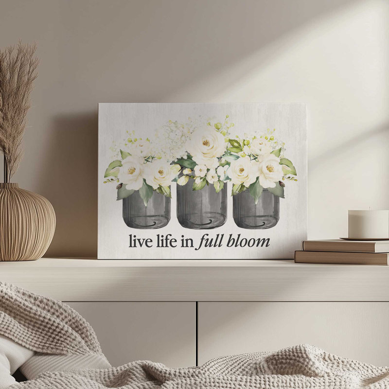 Impression florale pleine fleur par Trio, Unframed Canvas, L 32 po x H 24 po, Does Not Apply