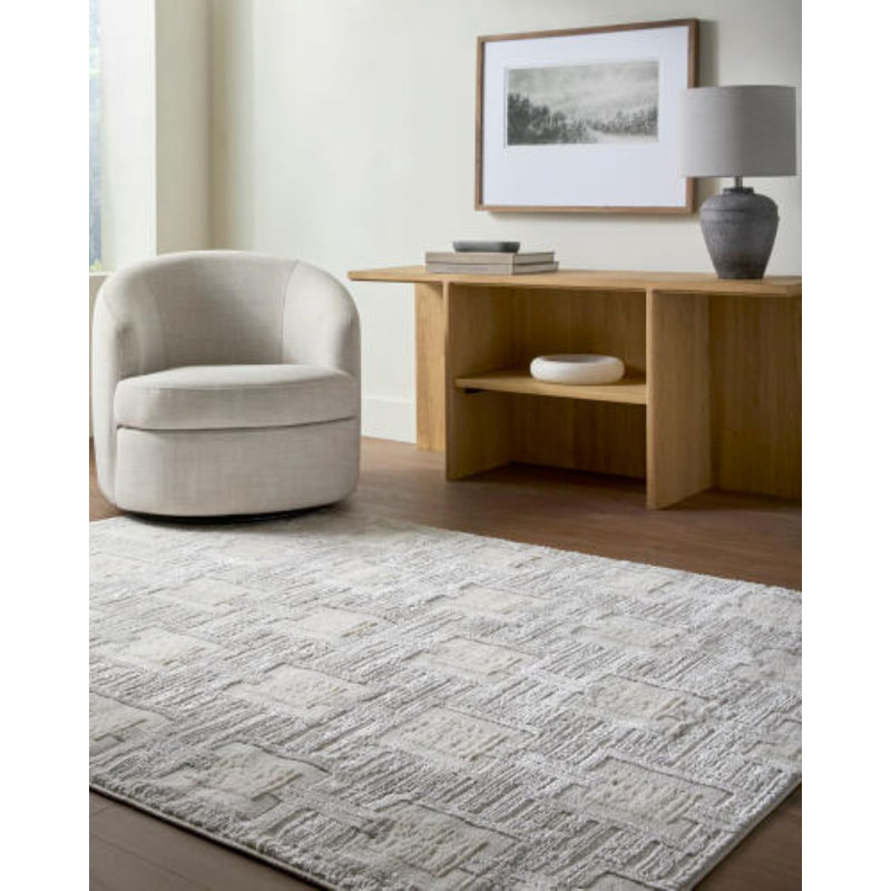 Geometric Indoor Rug, Rectangle 6'7" x 9'