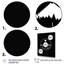 Minimal Full Moon Mountain en noir et blanc sur toile-226108979-226108978