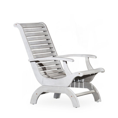 Chaise en bois d'eucalyptus, gris argenté