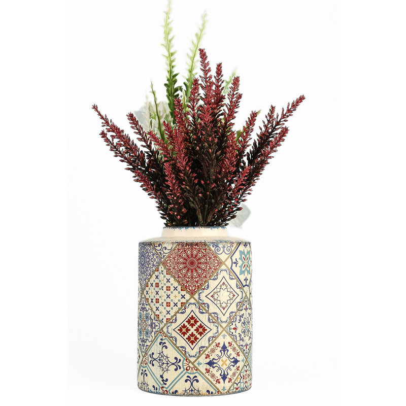 Pot décoratif peint à la main, corps en céramique, 4,7 po de diamètre x 6,7 po de hauteur | Conception unique pour l'intérieur et l'extérieur, parfaite pour les plantes grasses et les plantes d'intérieur | Décoration élégante pour tout espace