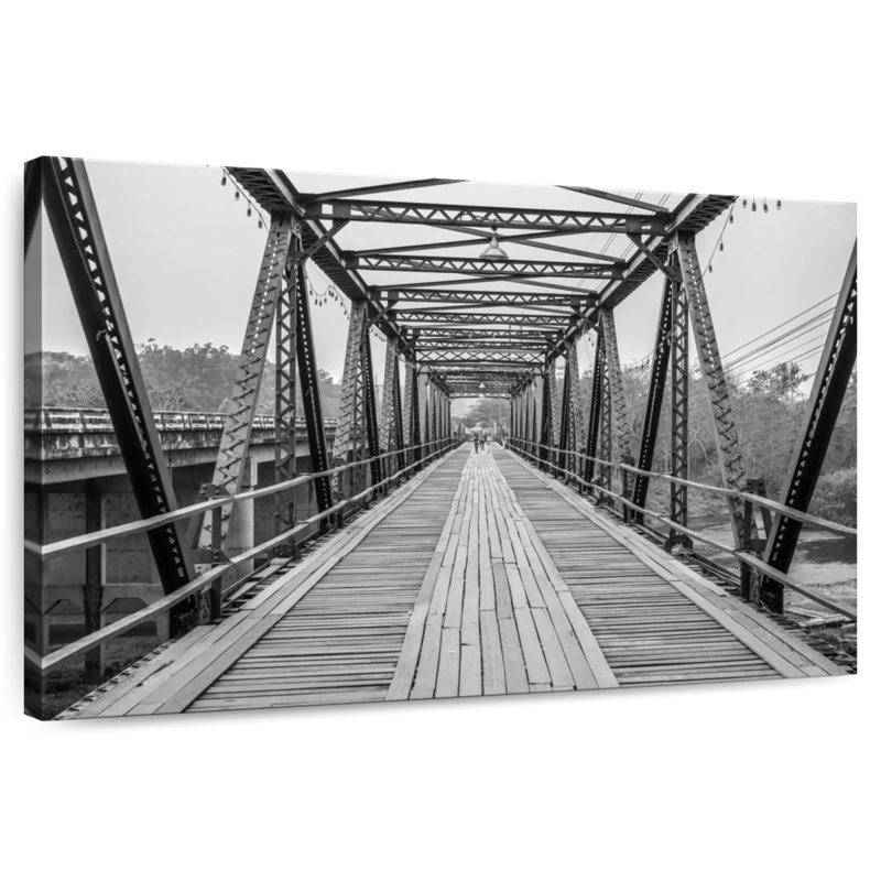 Lilie, pont commémoratif de paiement, BW, H 20 po x l 30 po
