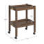 Chariot-bar pliant en bois Telluride avec deux plateaux amovibles-983094336