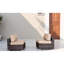De 2 chaises de patio sans accoudoirs, de 28 pouces de largeur, entièrement assemblées, avec structure, coussins, esthétique moderne