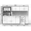 Buffet Buffet Buffet de cuisine pour salle de pause déjeuner, 7 pièces, espresso - assemblé en usine (achat de meubles seulement)