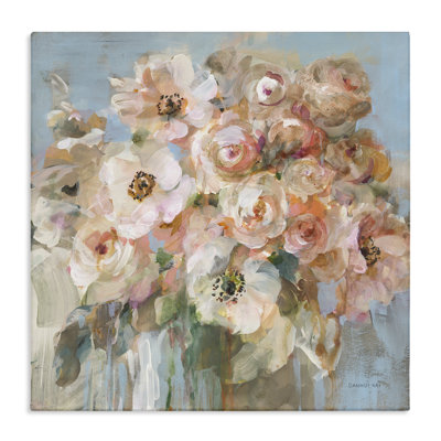 " Blushing Bouquet Pink White Floral " Acrylic Print
