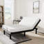 Geloff Upholstered Adjustable Bed with Wireless Remote - Zero Gravity, Anti-Snore & Memory Presets - Electric Head/Foot Incline, Height Adjustable-948836953