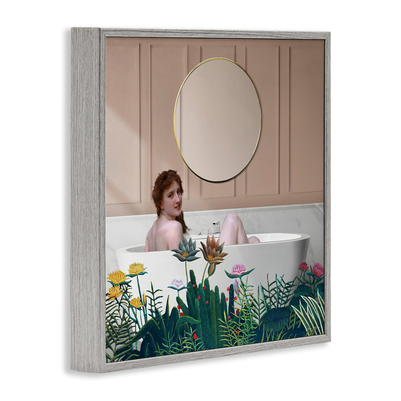 «Vintage Lady in Bath», giclée par Seven Trees Design, H 24 po x l 24 po, Estampe numérique Farmhouse