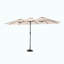 Grand parasol d'extérieur double face 14,8 pi avec manivelle (kaki) (sans base)-1293727093
