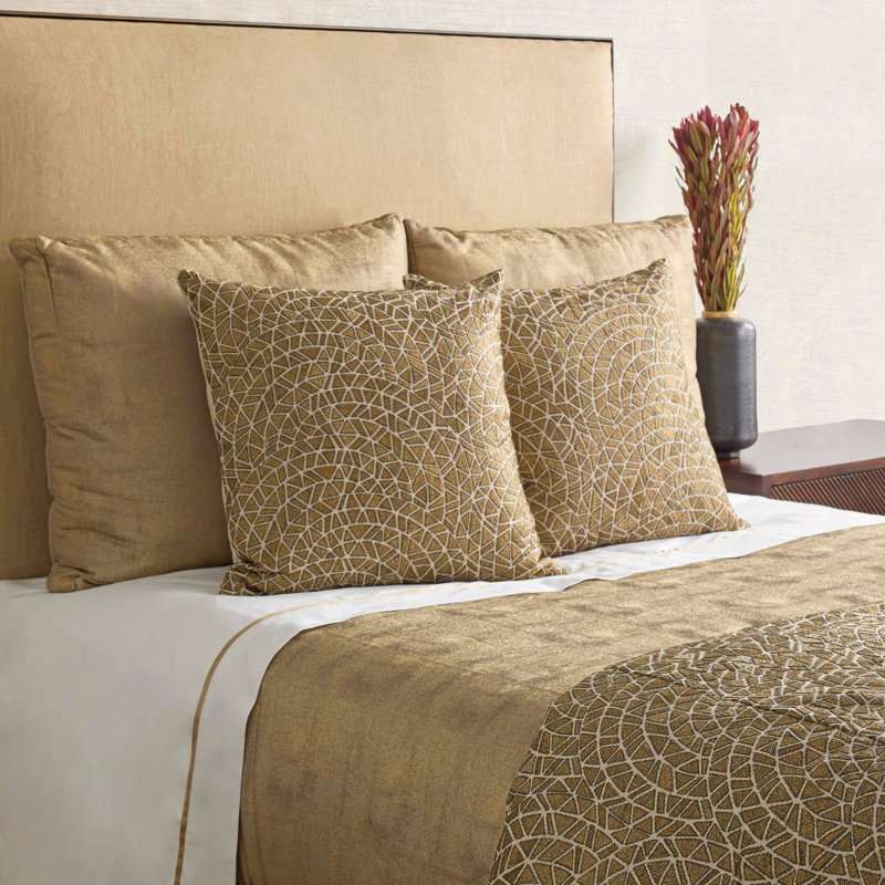 The Met x Ann Gish Ornament Duvet Cover, Gold, King Duvet Cover