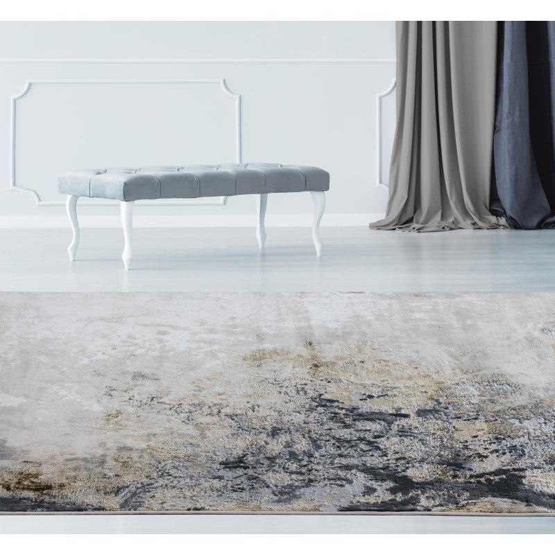 Tapis abstrait doré