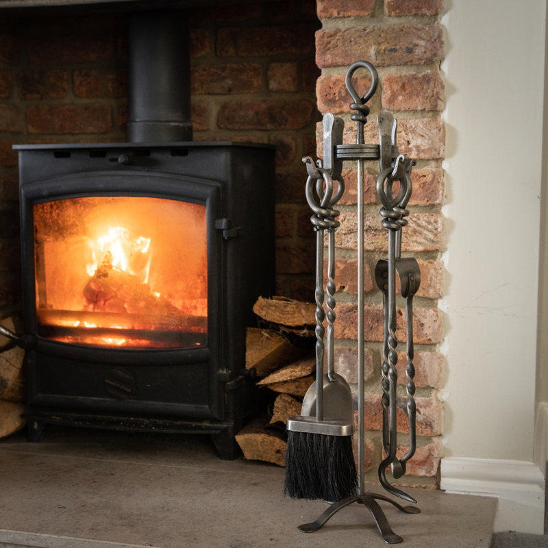 Emiliya Nickel Fireplace Tool Set