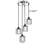 Glam Scandinavian Chandelier, Copper Color, 27.6 x 11.8 inches | 100% Metal Construction, Oven Dried Paint & Tumbled Coating | E27 Socket, Max 40W | Perfect for Modern Living Rooms & Dining Areas, Elegant Design