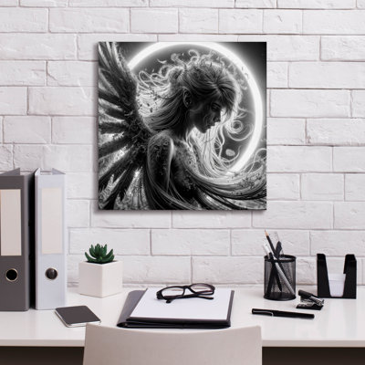  'Moon Angel 3' by Rey Klimt Canvas Wall Art, 18" x 18"