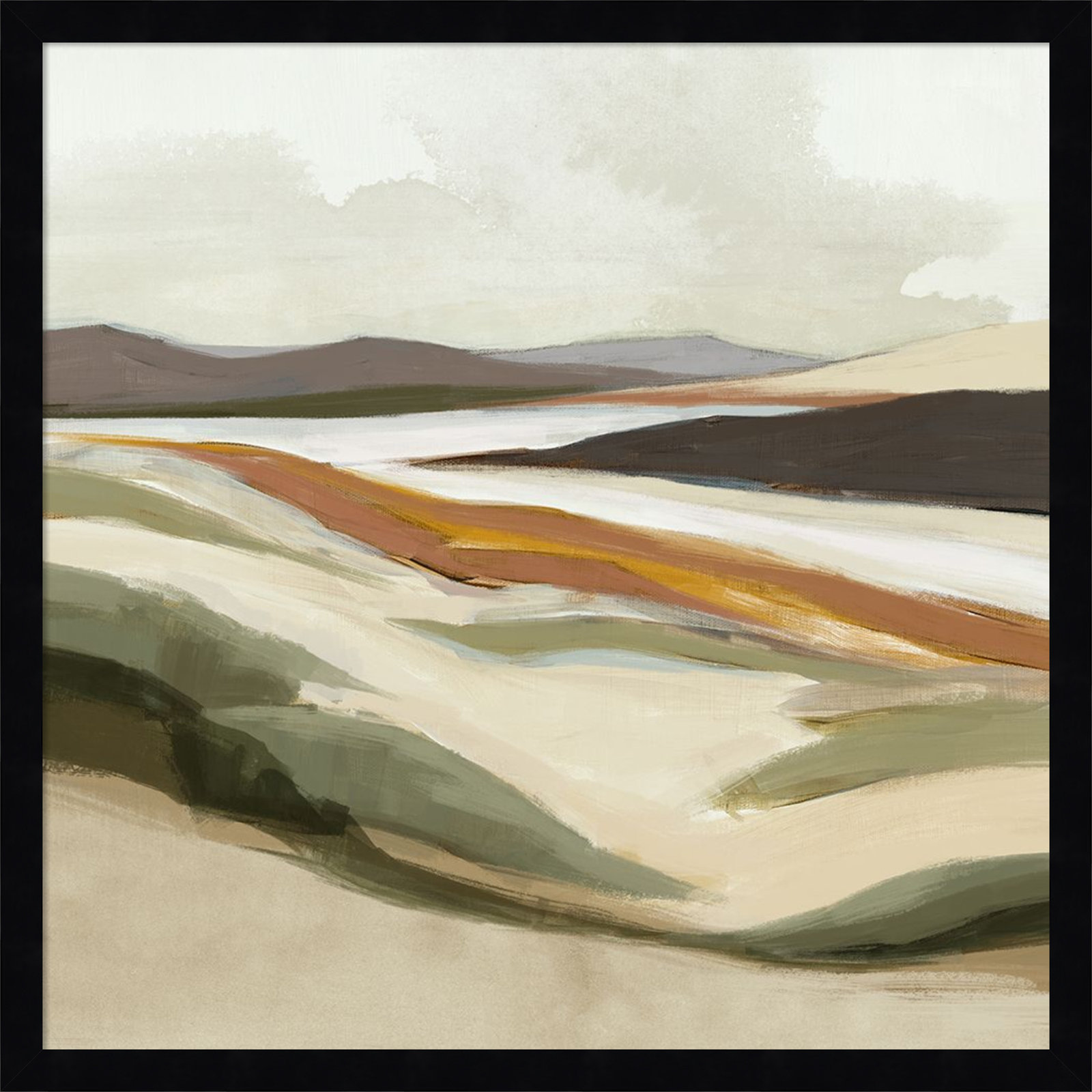 Fast Land Print by Jacob q, Black, 21" H x 21" W