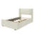 Solid Wood Upholstered Bed with Rectangular Headboard with 2 Drawer Side Storage-1451155007-1451155002