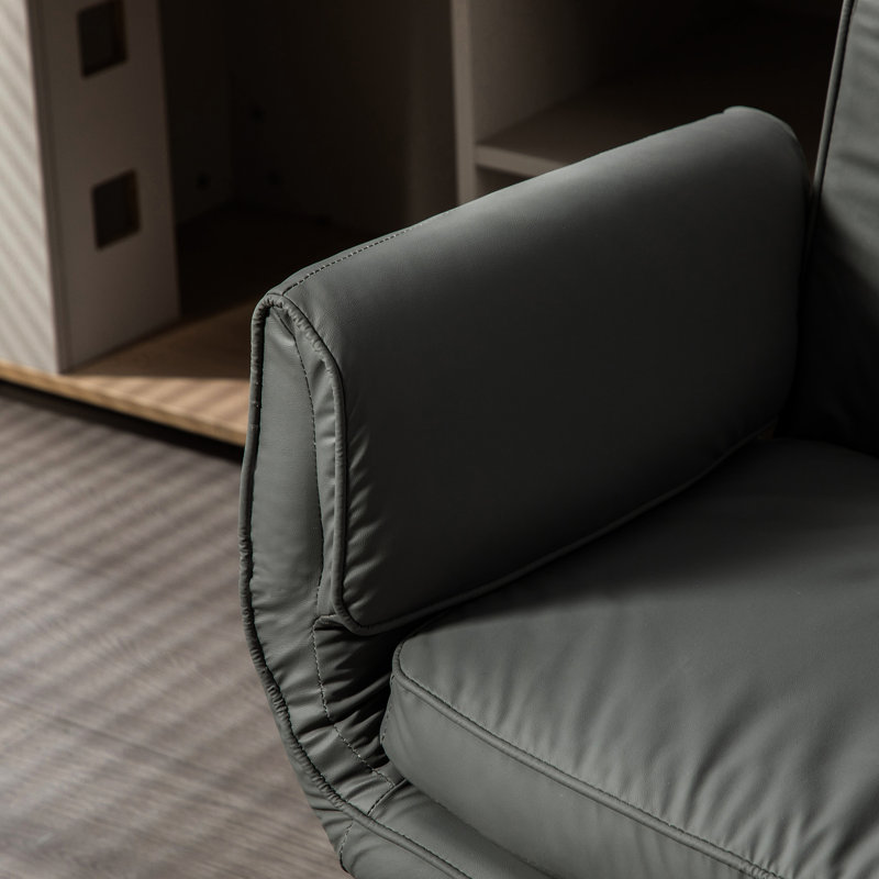 Fauteuil de bureau gris à 6 vitesses réglable, à roulettes et amovible, idéal pour les salles de jeu, Gris, Noir