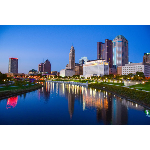 Ebern Designs Sunset Over Columbus, Ohio On Canvas Print | Wayfair Sunset Over Columbus, Ohio On Canvas Print
