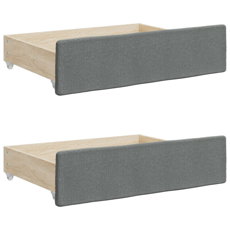 Mikenlee Underbed Storage Drawers, Dark Grey Fabric