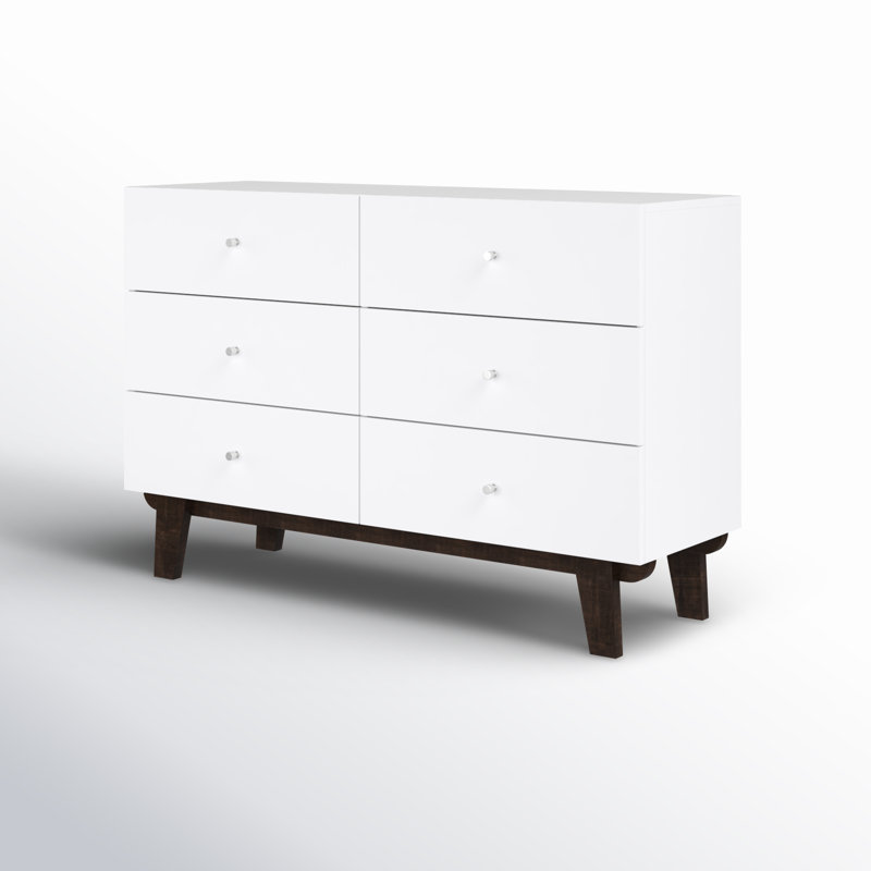 Hasler 47''W 6-Drawer Wood Dresser, Matte White