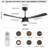 52'' Ceiling Fan Light With Remote