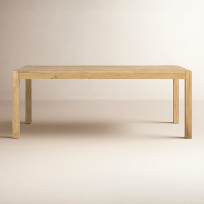 Kenzie Solid Wood Dining Table, Dry Wash Poplar, 30" H x x 78" L x 37.75" W