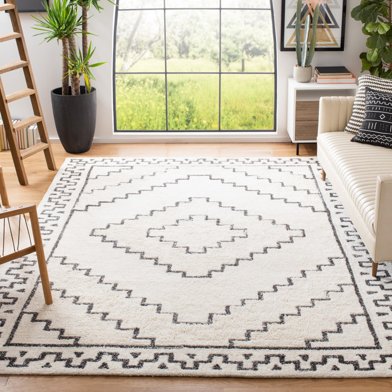Gummer Hand Tufted Performance Oriental Rug, Rectangle 6' x 9'