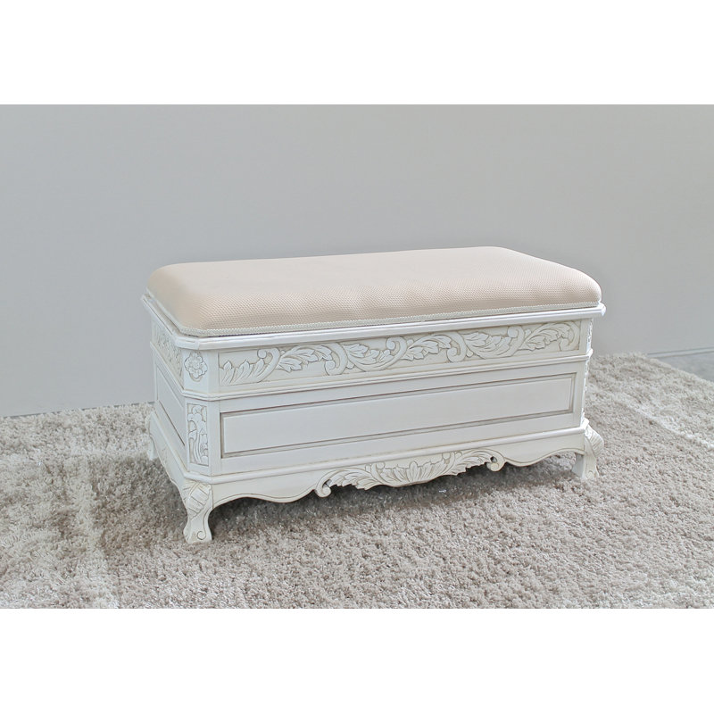 Banc d'intérieur en bois blanc Montera