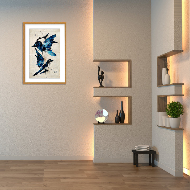 Nature Inspired Blue Birds, 24" H x 16" W