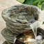 Fontaine à rocher en cuivre à 5 niveaux avec lumière Seville-3371172
