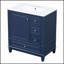 Meuble-lavabo autoportant de 30 pouces avec lavabo en céramique ultrabrillant, porte à fermeture en douceur et grand espace de rangement-2064849051