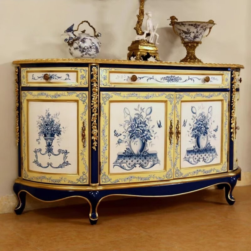 Armoire d'entrée rétro peinte