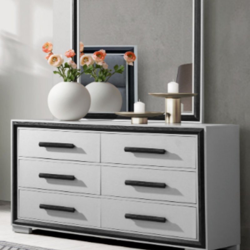 ADELAIDE DRESSER (Commode), Noir/gris