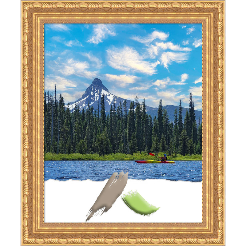 Kinnidi Gold Wood Picture Frame, 16" W x 20" H