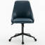 Upholstered Swivel Office Chair, Soft Padded Desk Chair with Silent Swivel & Rolling Wheels, Height Adjustable Computer Chair-117671172