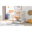 Lit superposé convertible blanc avec rangement de tiroir, double sur double, bois de pin massif pour les tiroirs de chambre à coucher-1734623793-1734623794